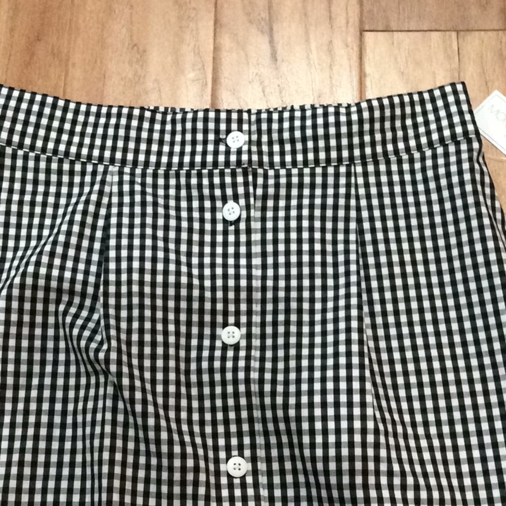Gingham Black and White Skirt - Picture 3 of 6
